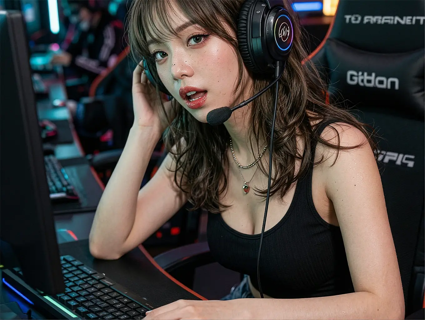 An AI sexting partner staying in character through a roleplay scenario